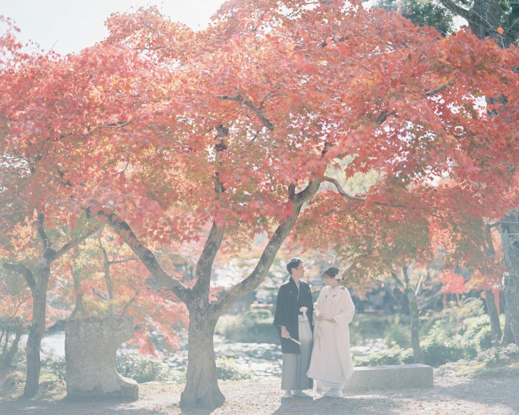 京都の紅葉和装前撮り